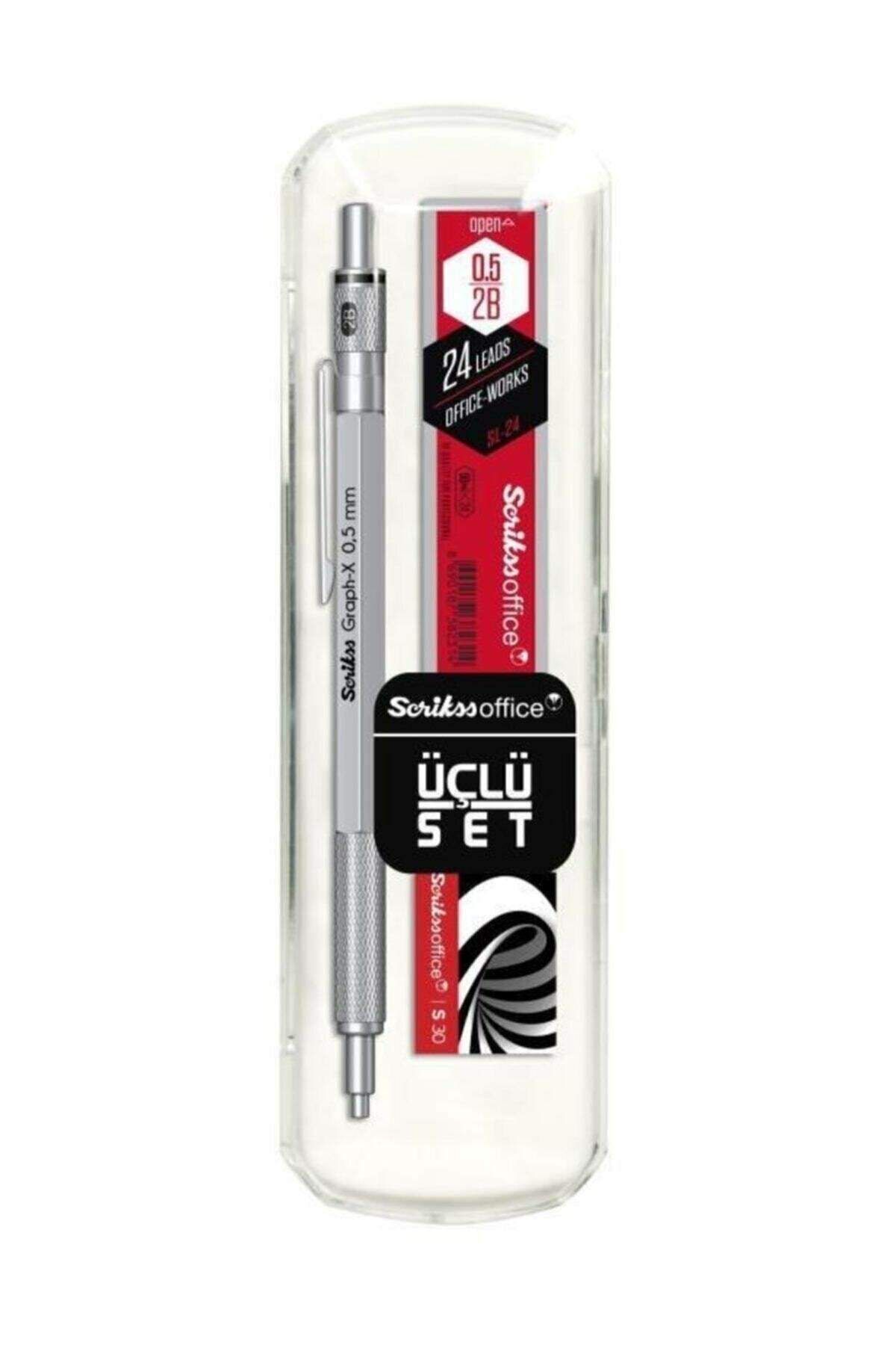 Graph-x Üçlü Kalem Seti 0,5 Gri
