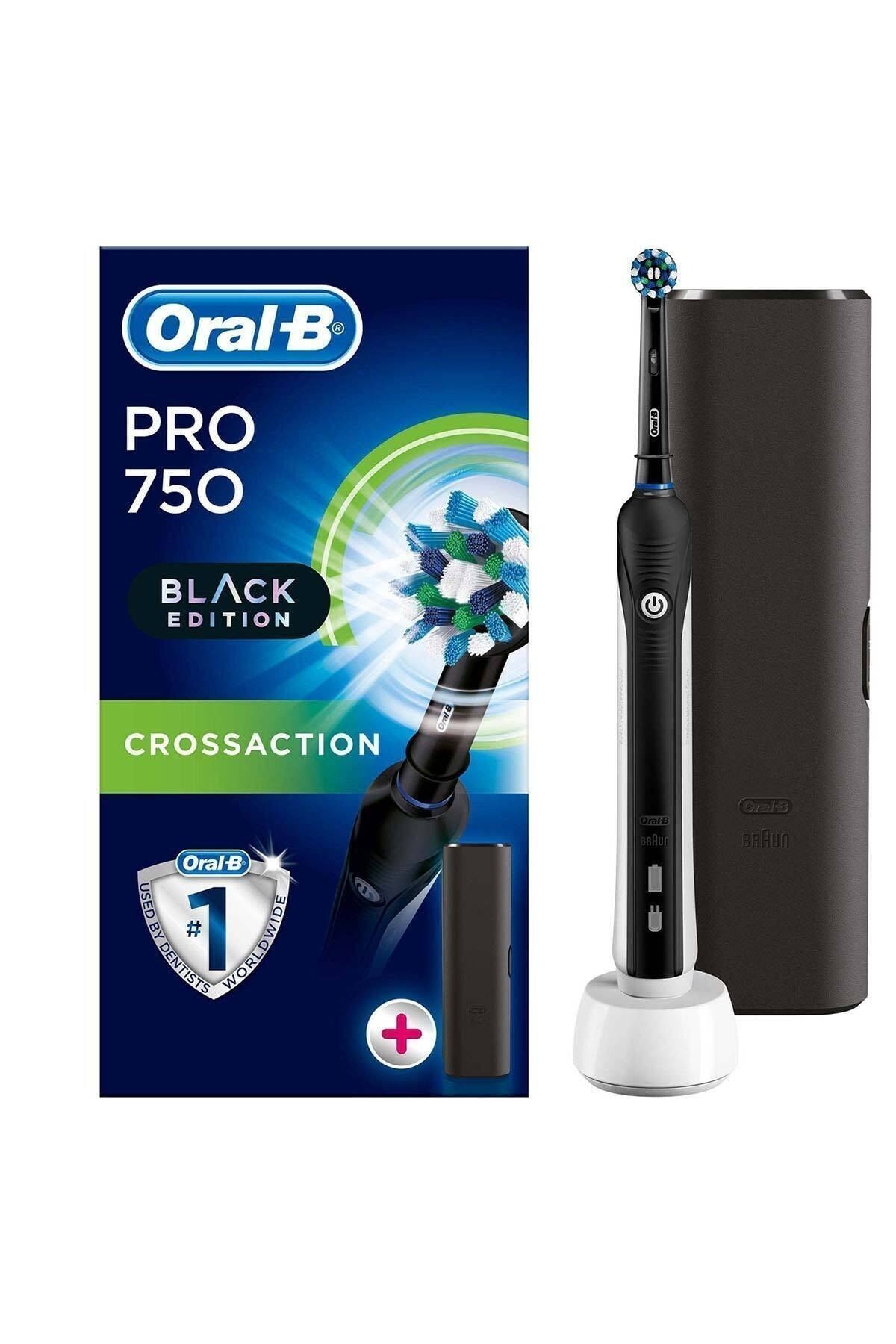 Pro 750 Şarj Edilebilir Diş Fırçası Cross Action Siyah