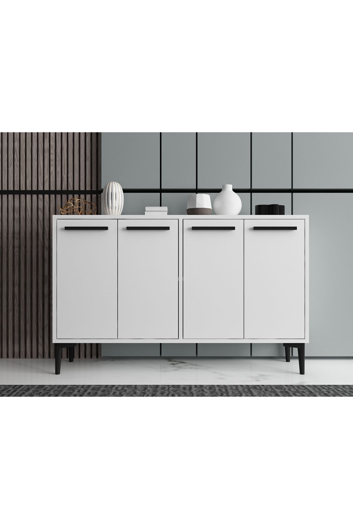 Vern 120cm Konsol, Tv Sehpası, Tv Ünitesi, Kahve Köşesi, Banyo Dolabı, Çok Amaçlı Dolap