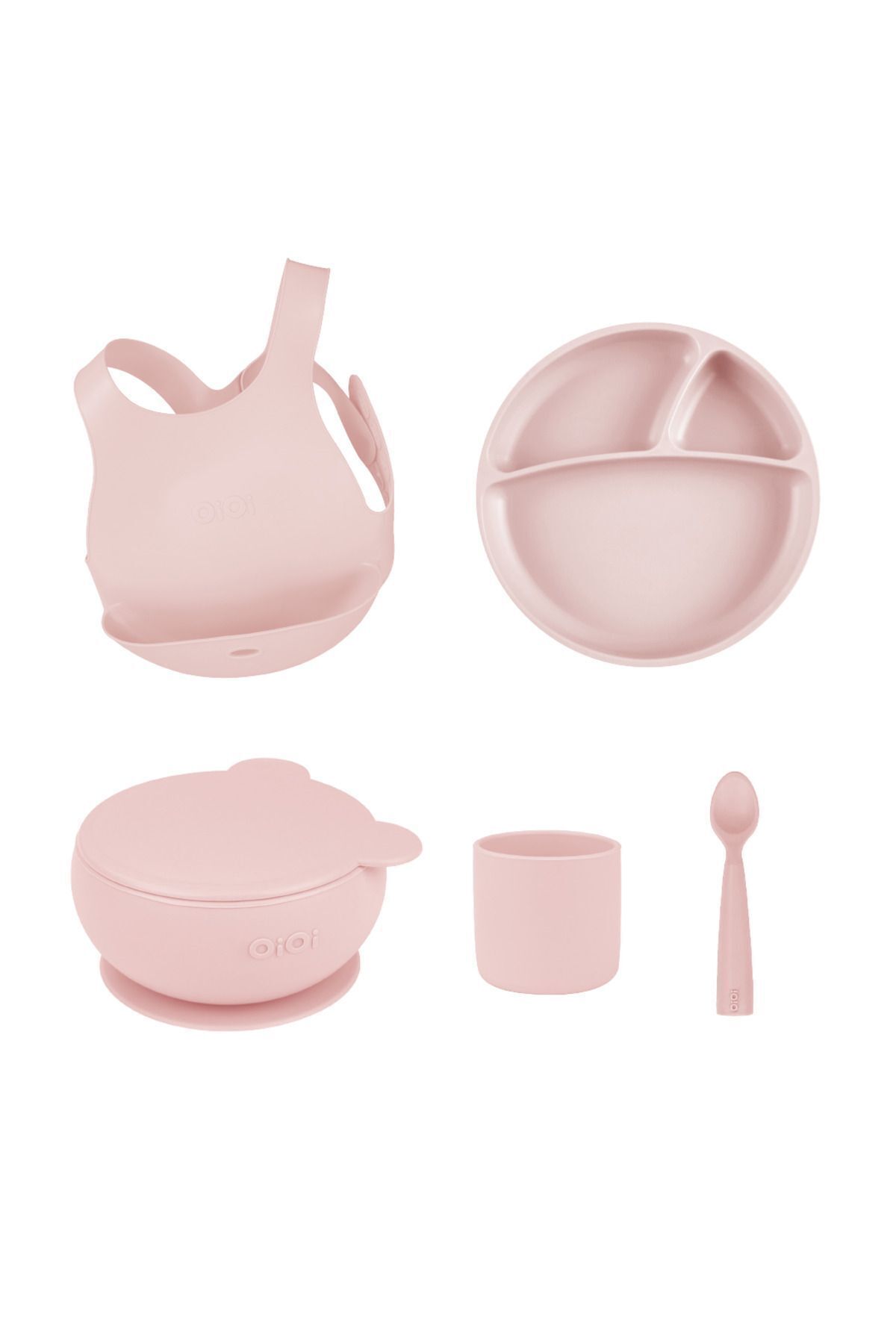 Silikon Beslenme Seti 5'li - Pinky Pink