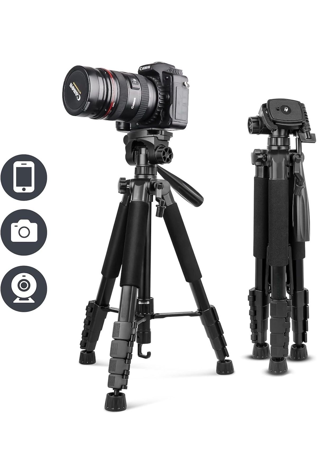 Profesyonel 175 Cm Tripod Dslr Fotoğraf Makinesi Uyumlu Trıpod
