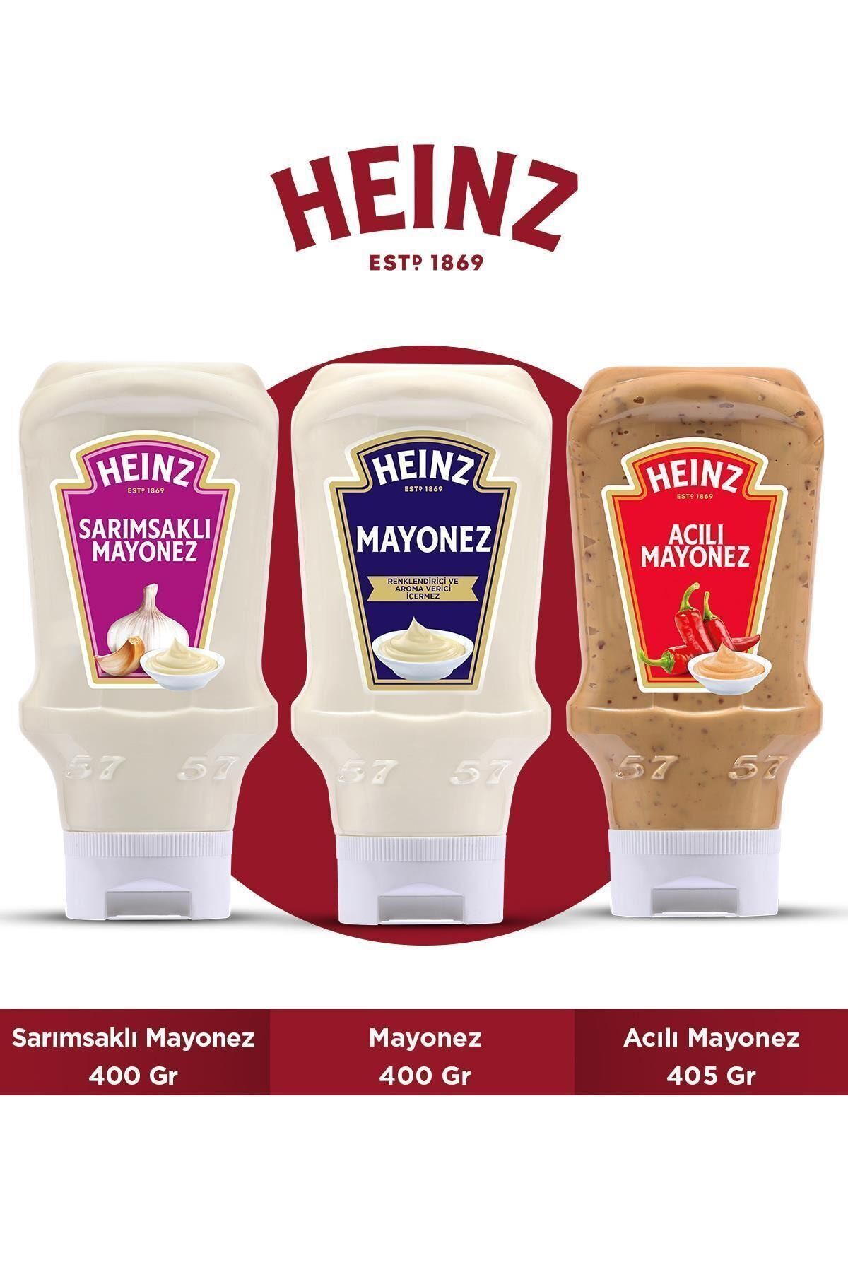 Mayonez 3'lü Set (sarımsaklı Mayonez 400 Gr + Mayonez 400 Gr + Acılı Mayonez 405 Gr)