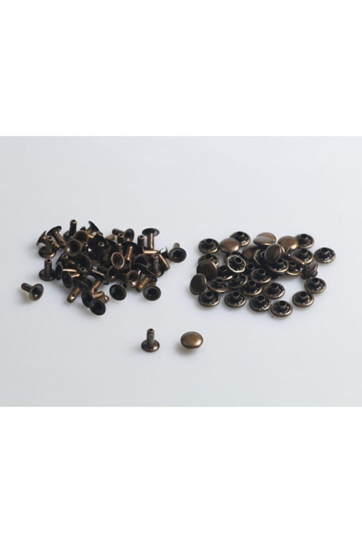 9 Mm Antik Kahve Perçin, Rivet, Toruk 33,5 No 50 Adet (leathercraft, Deri Hobi)