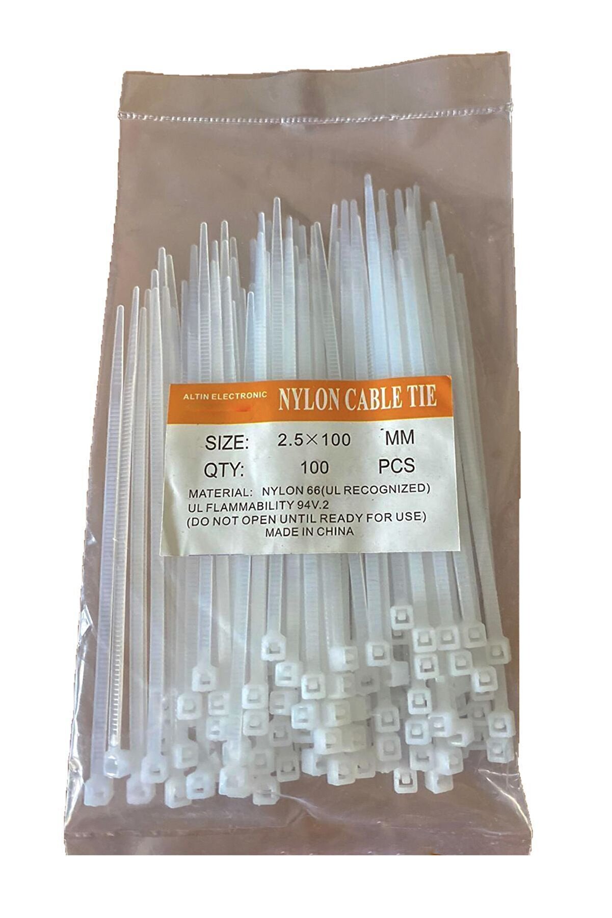 Plastik Kablo Bağı Cırt Kelepçe 100x2,5 Pa66 V2 (100ADET)