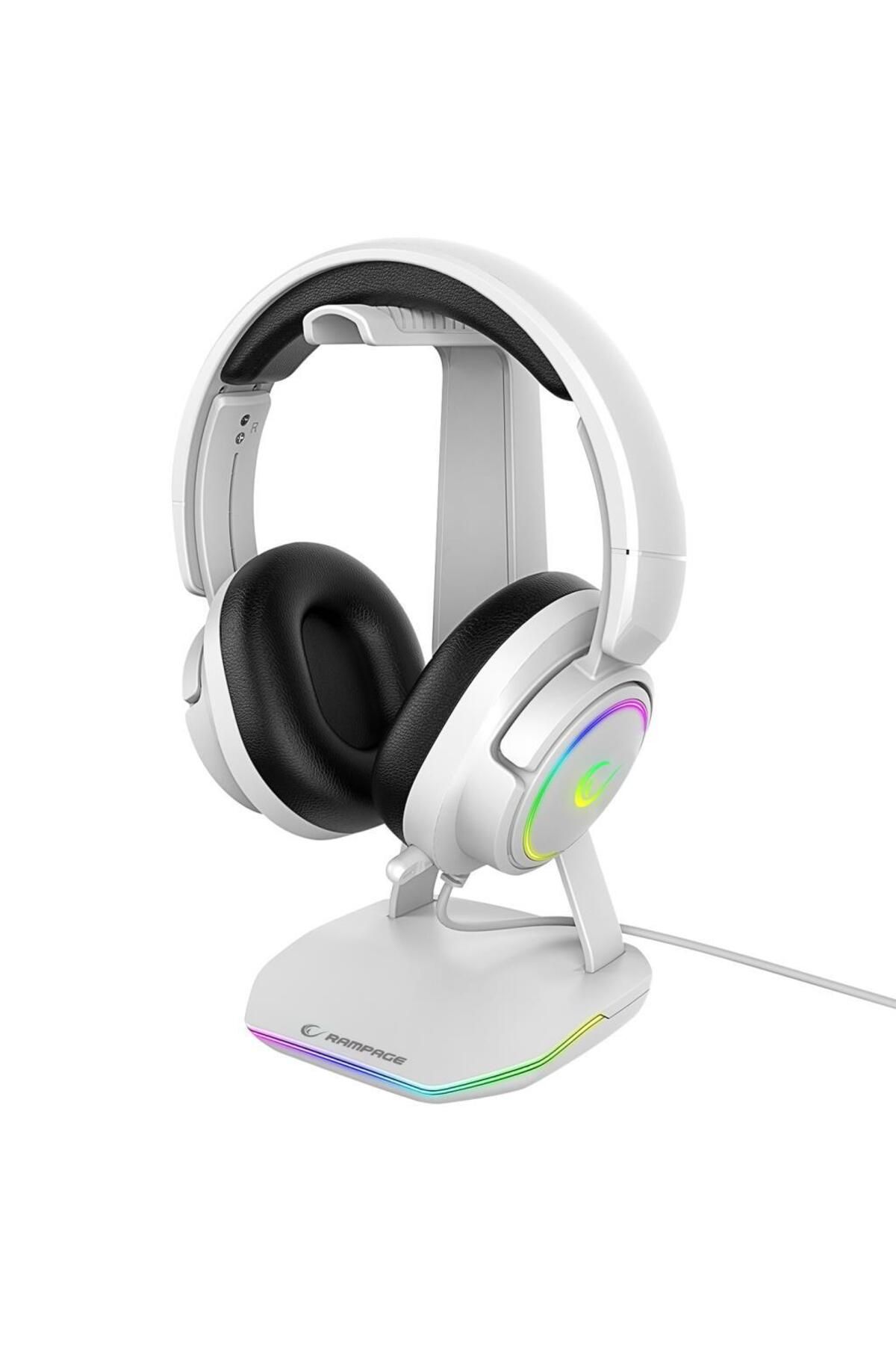 Tower RGB Usb Çoklayıcı Oyuncu Kulaklık Standı (2 x Usb Port) Beyaz