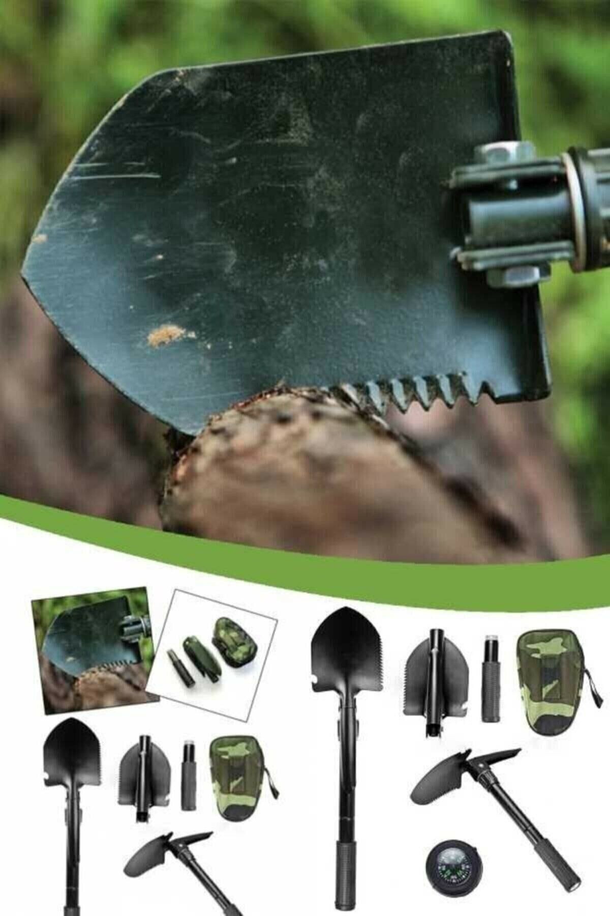 Orgaz Portatif Çantalı Pusulalı Katlanabilir Kazma Kürek Seti