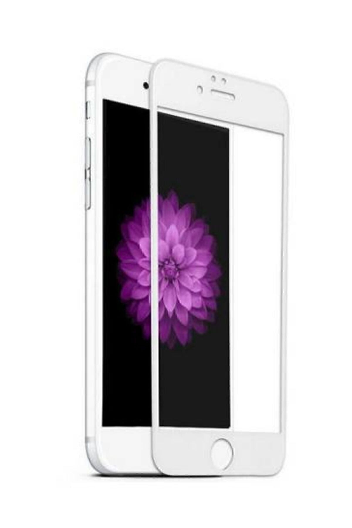 Iphone 8 Plus 7 Plus Tam Kaplayan Matte Parmak Izi Bırakmayan Nano Esnek Kırılmaz Cam Koruyucu Beyaz