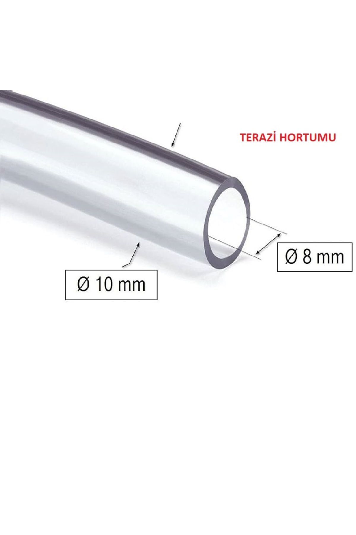8 Mm 5 metre Şeffaf Terazi Hortumu Termosifon Otomobil Kapı Fitili 5 Metre