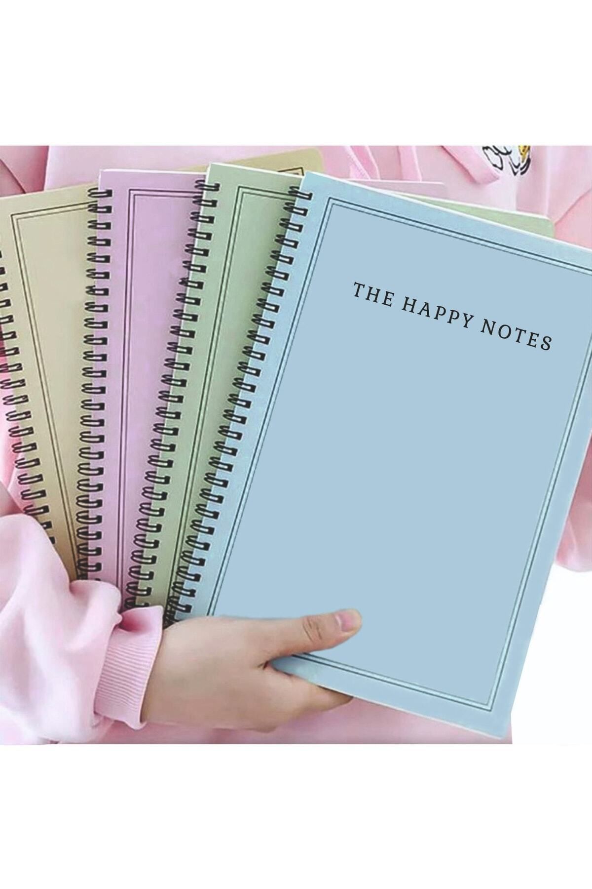 A5 Spiralli 4'lü Çizgisiz Okul Defter Seti 13,5 X 20,5 Cm 56 Yaprak Karton Kapak Notebook