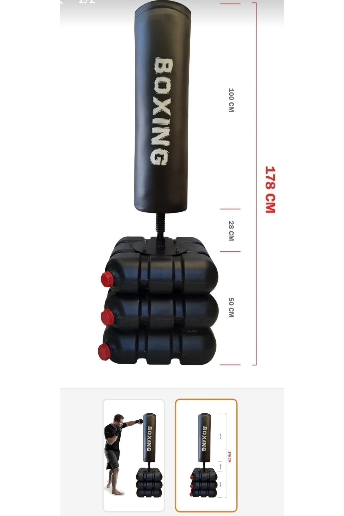 Ayaklı Boks Standı 175 Cm Dolu Salon Torbası