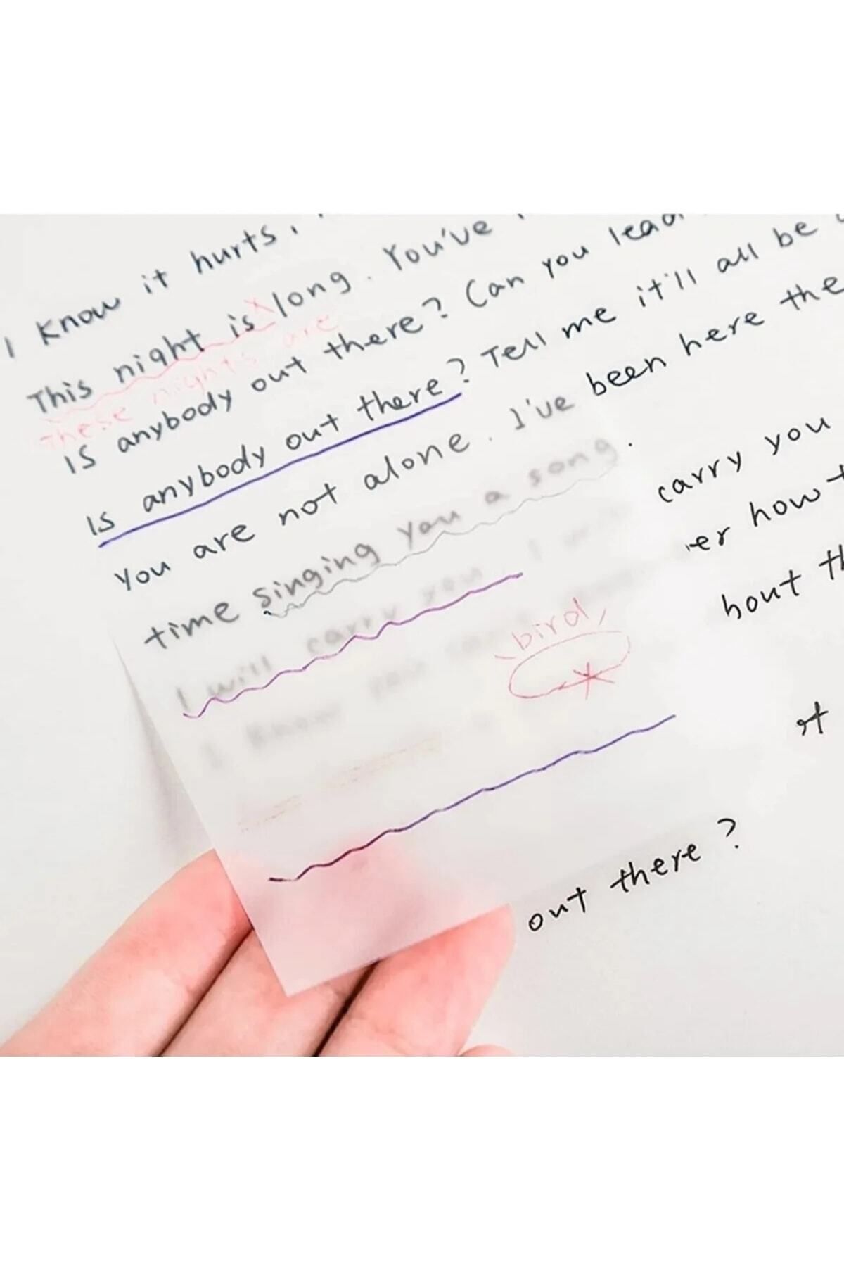 Süper Şeffaf Postit 50 Yaprak Not Kağıdı Transparan