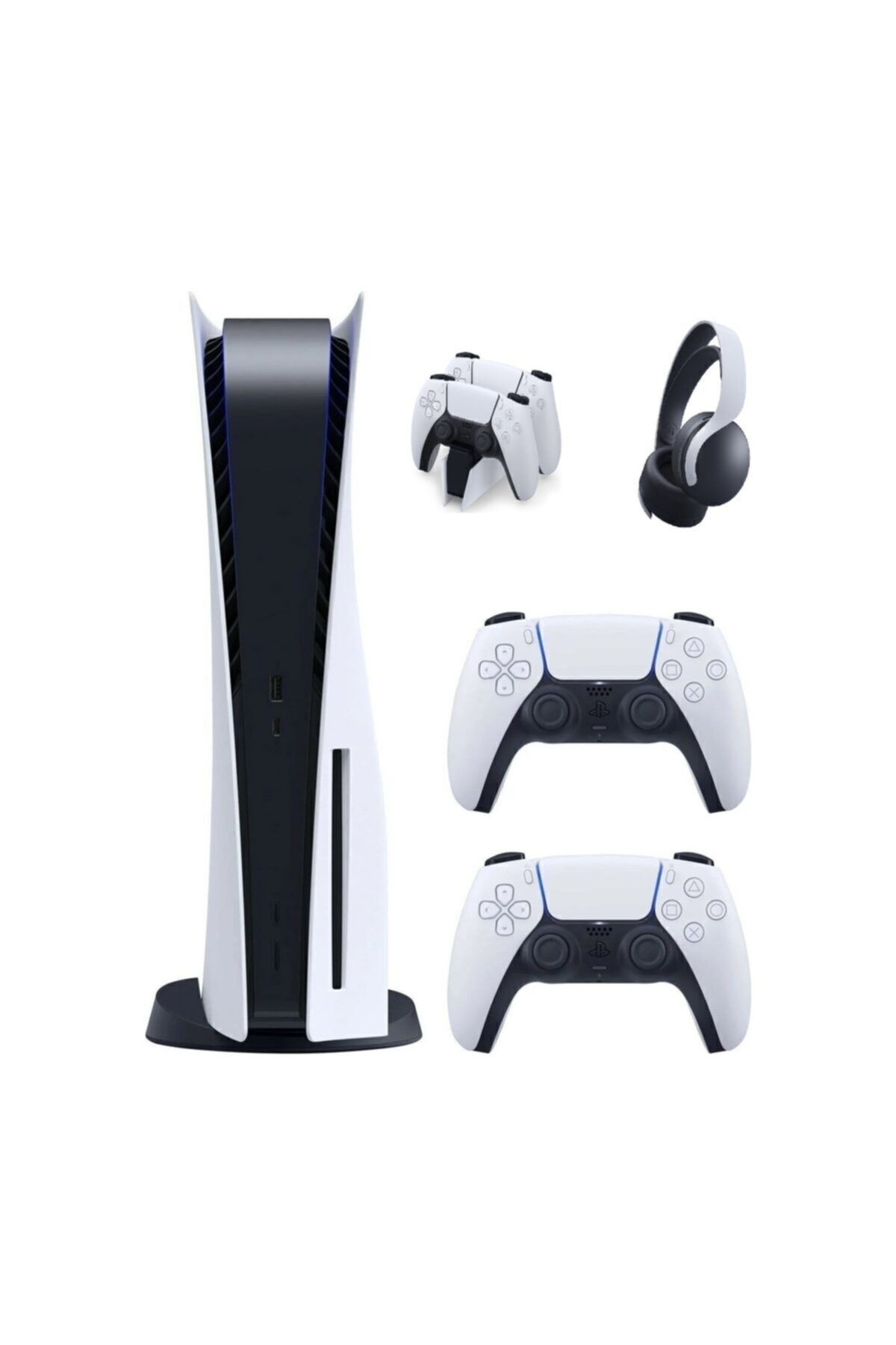 Playstation 5 Standart Edition+2.DualSense+Pulse 3D Kulaklık+Şarj İstasyonu (İthalatçı Garantili)