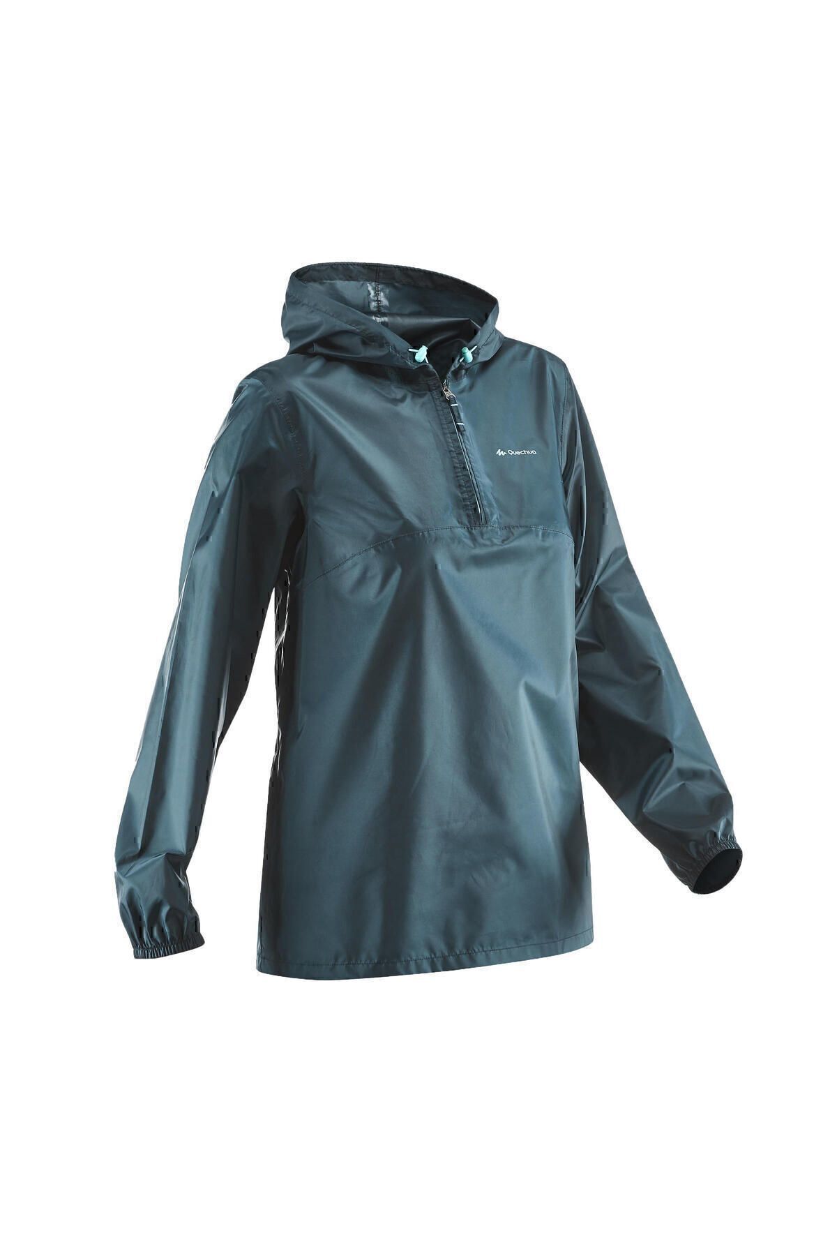 Kadın Outdoor Yağmurluk - Mavi - Raincut 1/2 Zip