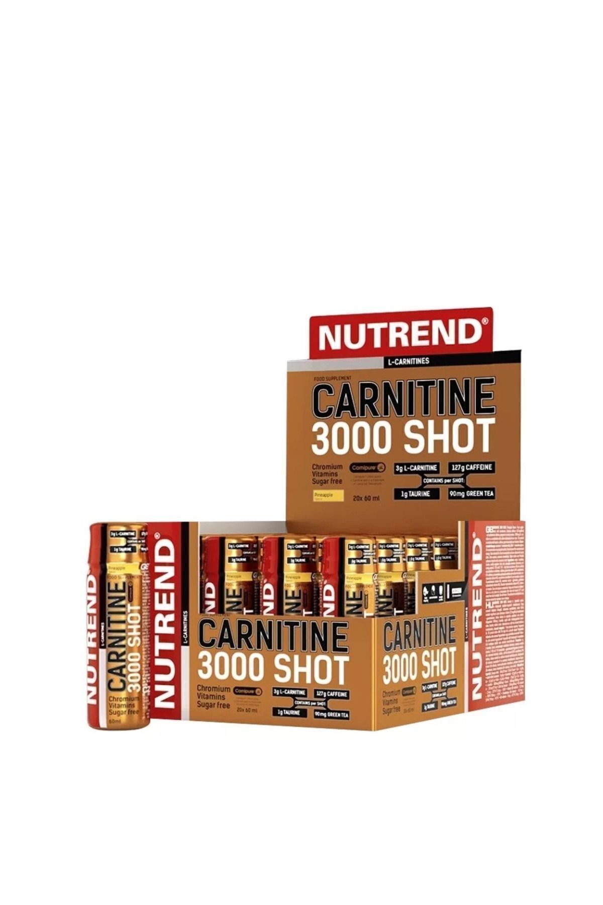 L-carnitine Shot 3000mg 20 Ampül Thermo Karnitin Portakal