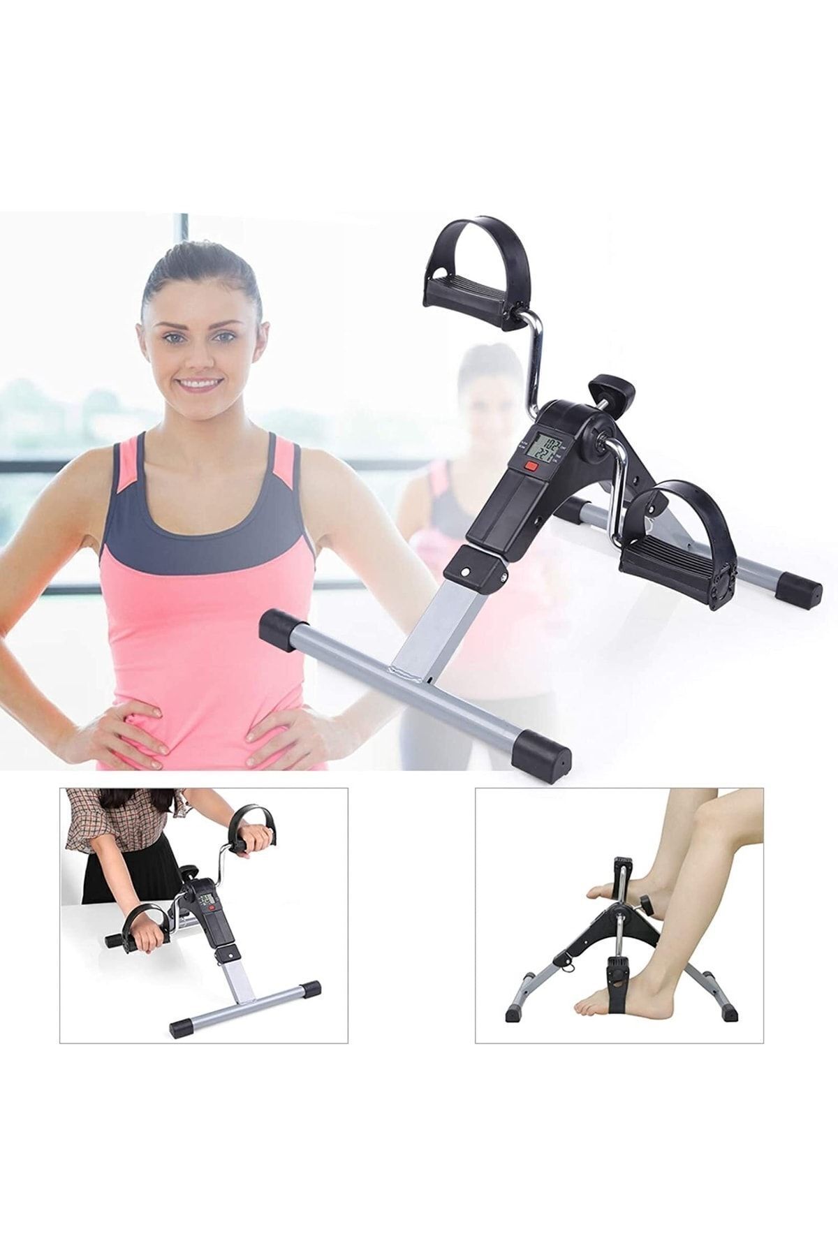 Mini Egzsersiz Koşu Bisikleti Koşu Bisikleti Step Kol Bacak Pedalı Mini Spor Koşu Bandı