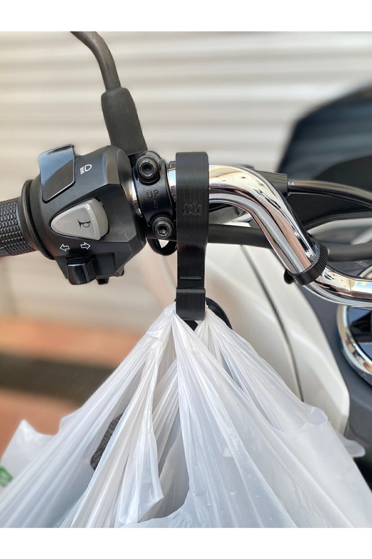 Honda Pcx Gidon Poşet Askı Aparatı Siyah / Diğer Açık Gidonlu Motosikletlerle Uyumlu