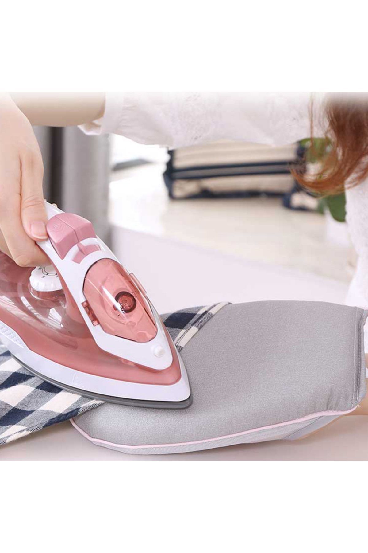 El Mini Ütü Pedi Mini Ütü Masası Manşet Kol Ütü Aparatı Sıcaklık Geçirmez Taşınır Ütü Eldiveni Masa
