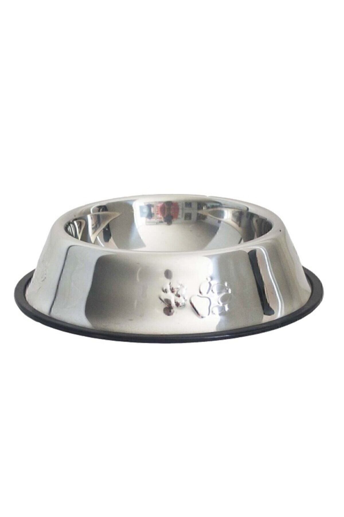 1 Adet 20 Cm Çelik Metal Kedi Köpek Mama Ve Su Kabı