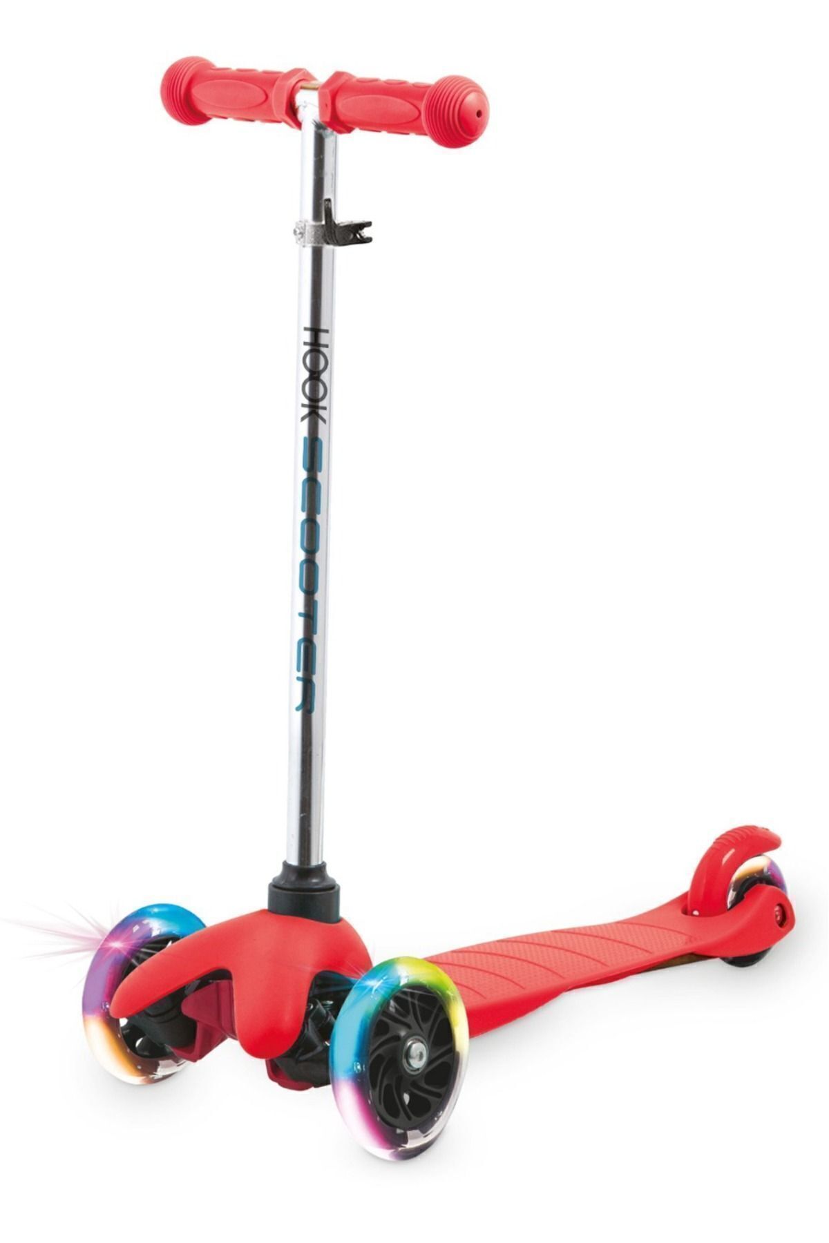 3 T138 Kırmızı 138 Scooter Ayarlanabilir Yükseklik 7 Renk Led Işıklı 3 Tekerlekli Kırmızı 3 - 4 Yaş