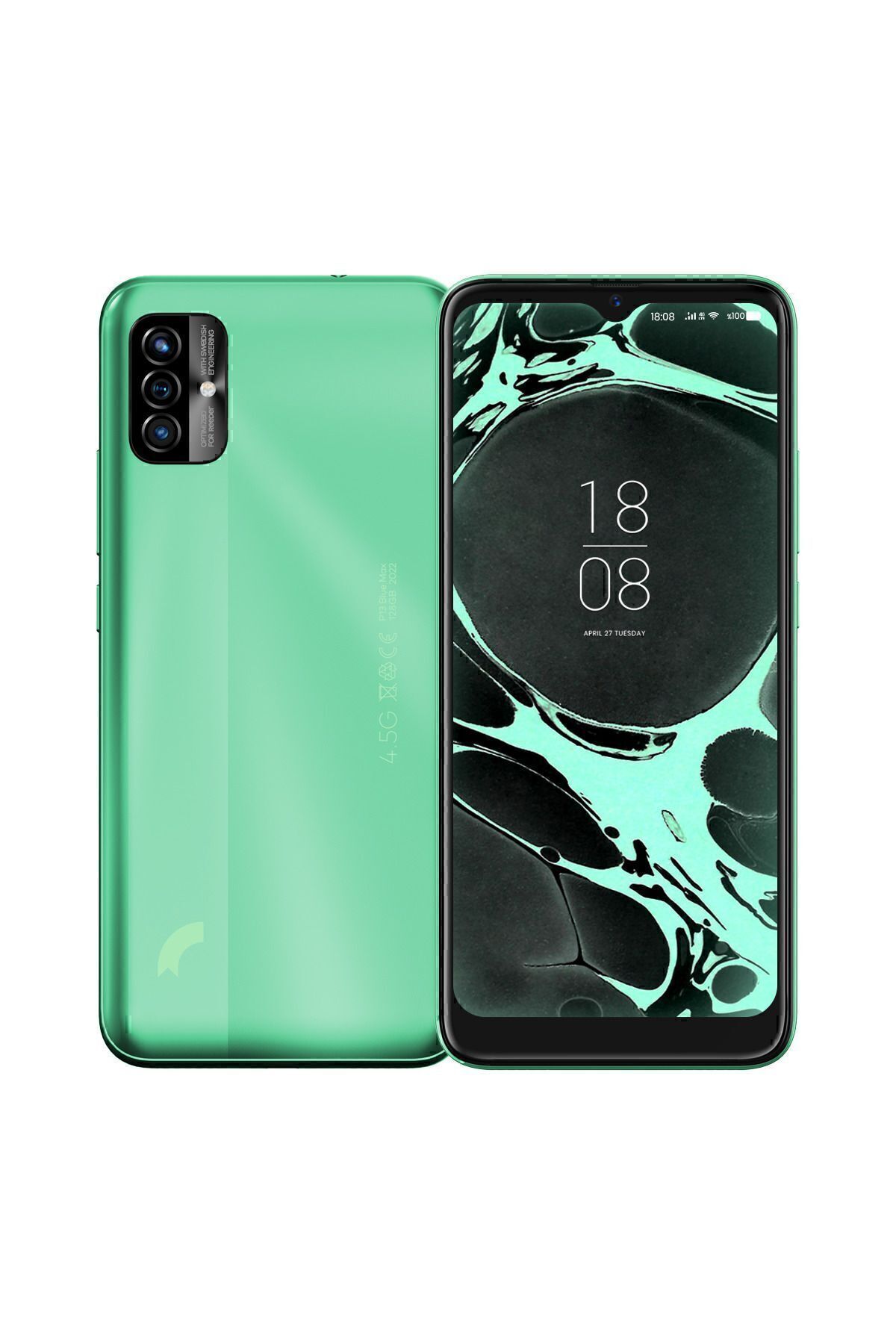 P13 Blue Max 128 Gb 4 Gb Ram 2022 Telefon Yeşil 6.5''