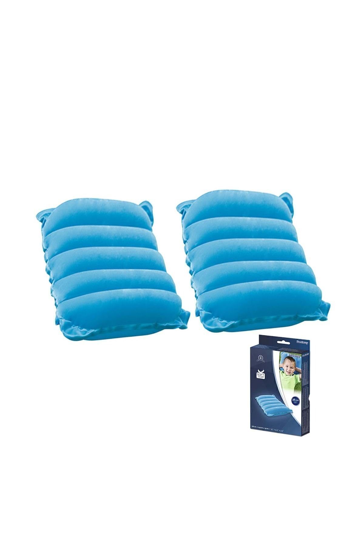 Şişme Yastık 2 Adet Mavi 67485