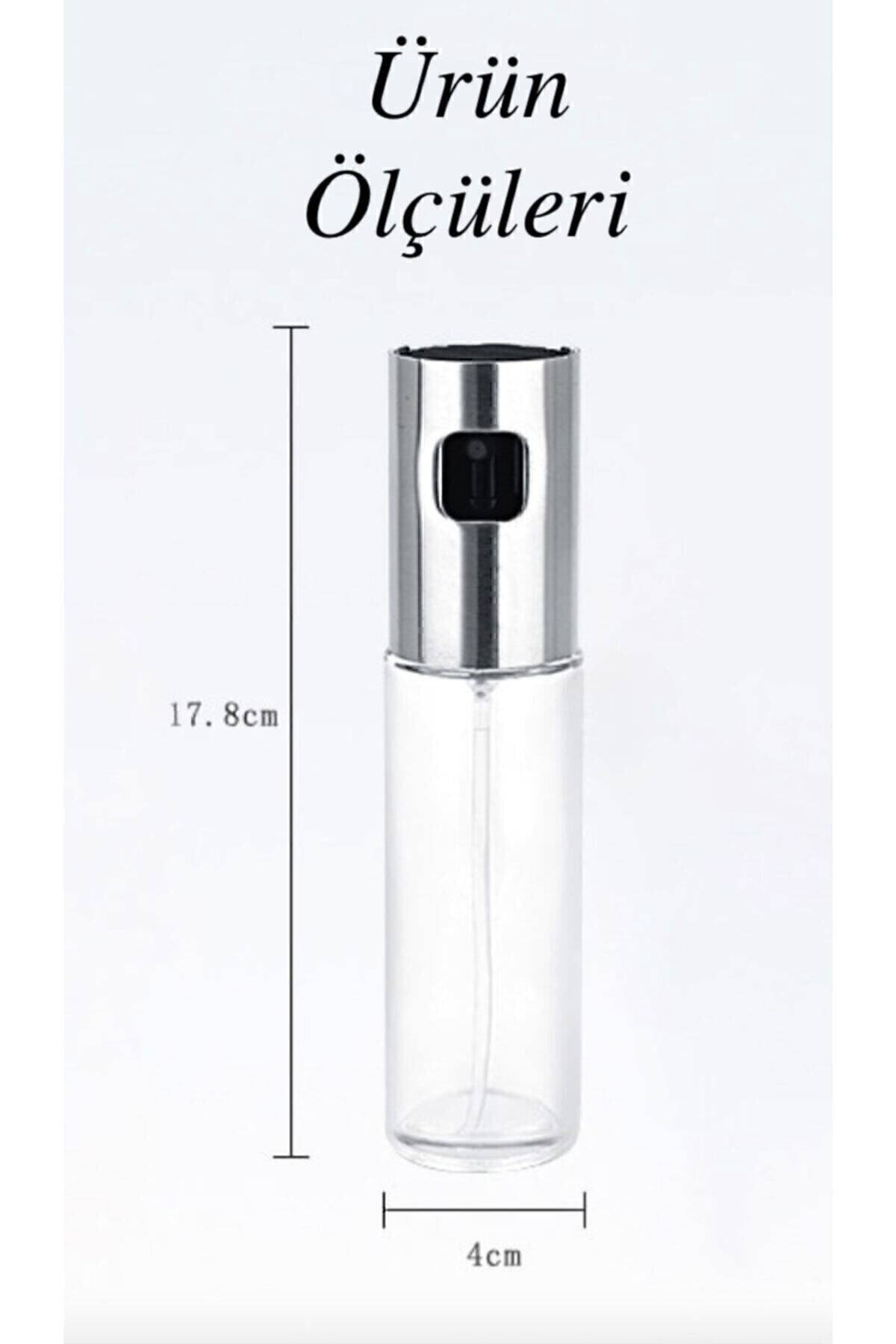 Zeytinyağı Cam Sprey Şişesi Sirke Balsamic Yağ Püskürtücü Barbekü Sosu Yağdanlık 100 ml