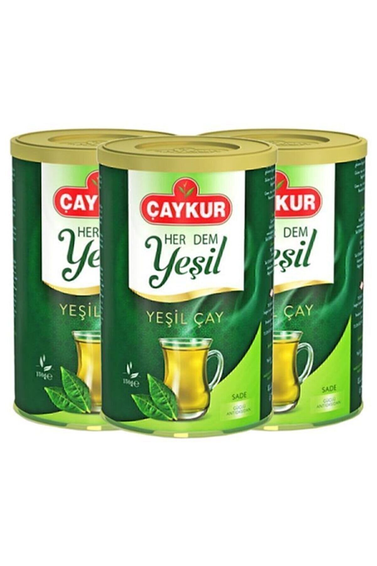 Yaprak Yeşil Çay Sade 150 gr 3 Adet