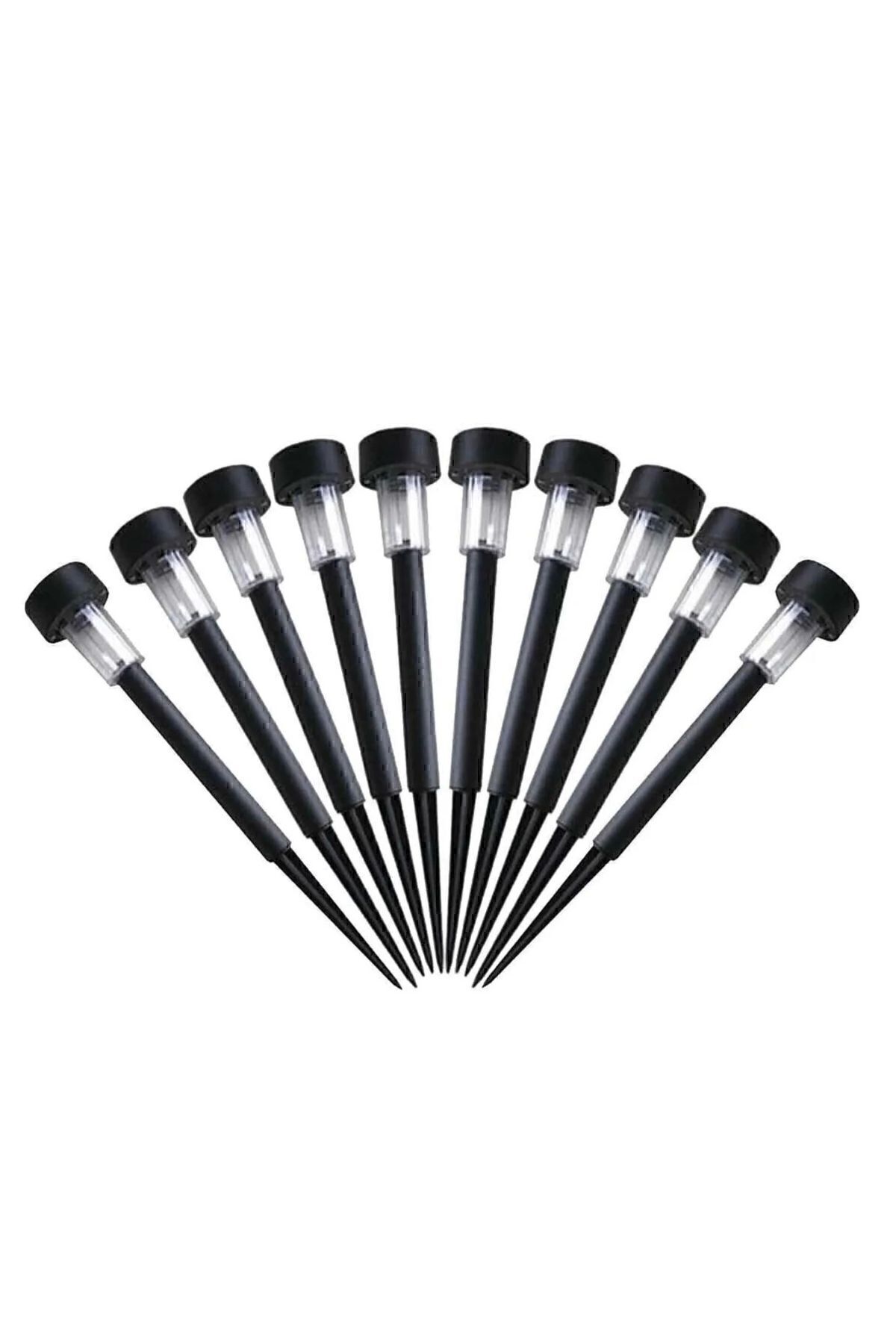 Güneş Enerjili Bahçe Lambası Plastik Saplama 10 lu Set