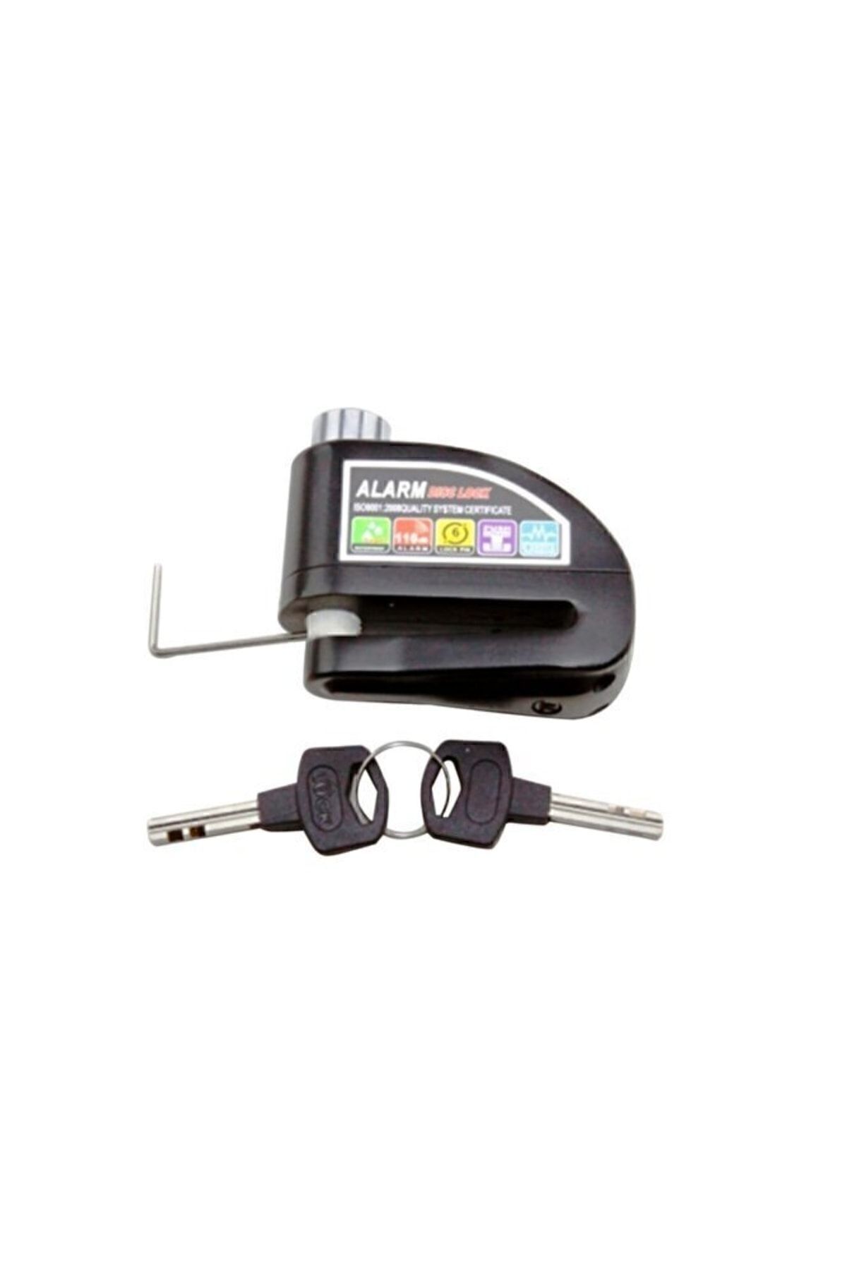 Motor Alarmlı Disk Kilidi 6mm 110db Ses Kalitesi(DİSK RENGİ KARIŞIK GÖNDERİLİR)