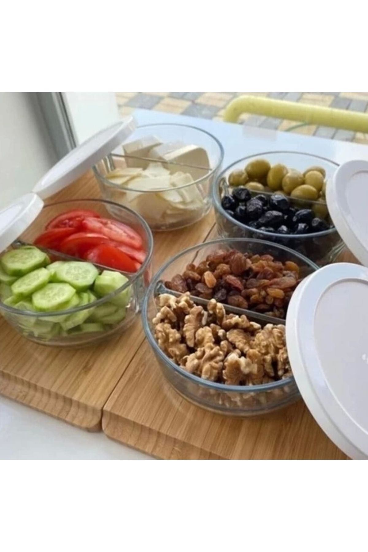 Polar Iki Bölmeli Kahvaltılık Saklama Kabı 4 Adet