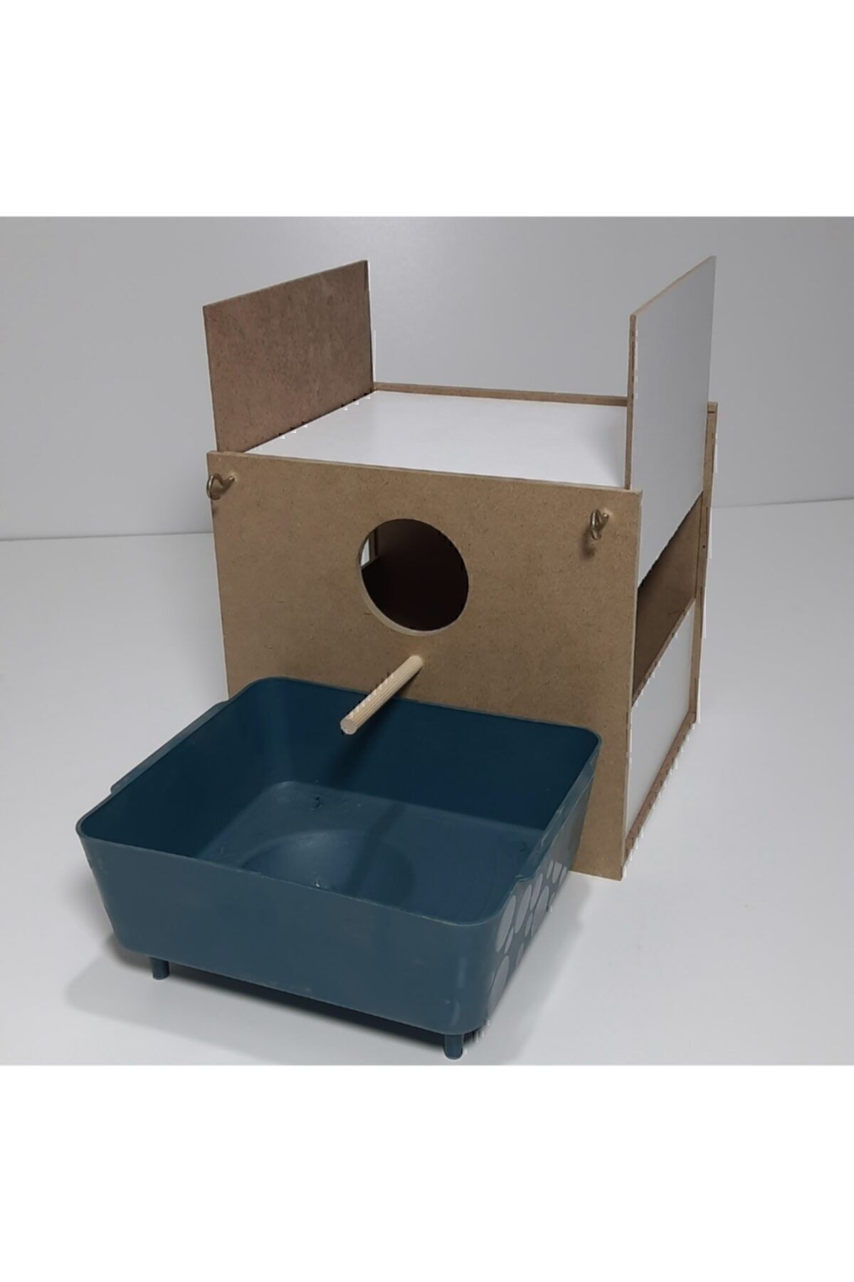 444 Shop Çift Yönlü Muhabbet Kuşu Yuvalığı (Talaş ve Folluk Hediye)