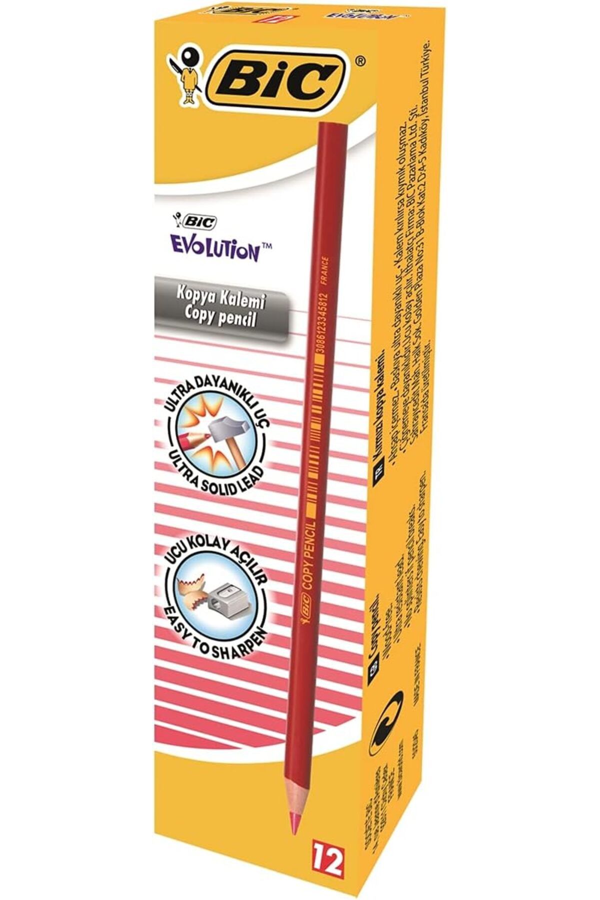 Evolution Kırmızı Kopya Kalemi 12'li Kutu / 9213691