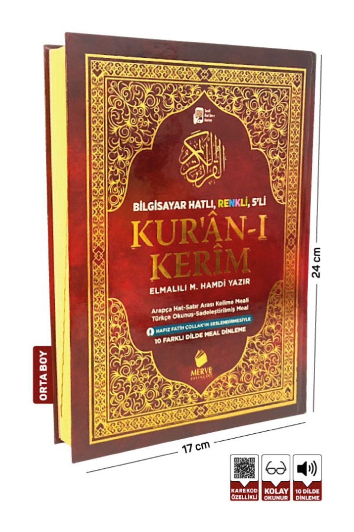 Orta Boy Kuranı Kerim Ve Satır Arası Kelime Türkçe Okunuşlu Ve Meali 5 Özellikli Mealli Kuran