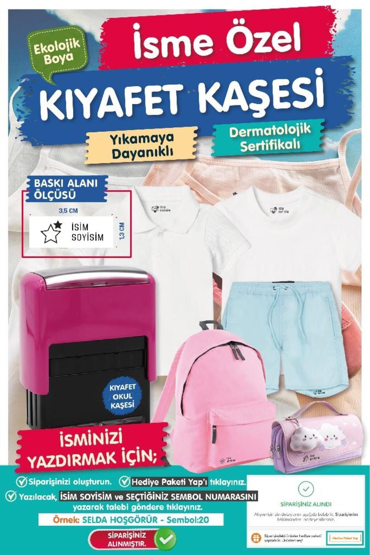 Kıyafet Kaşesi Okul Kaşesi -t533