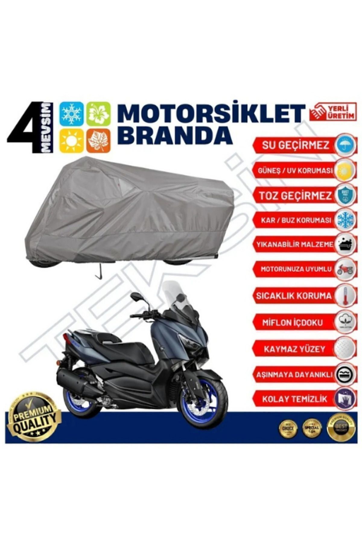 Motosiklet Brandası-çadırı-örtüsü 50cc-250cc Tüm Motorlara Uyumlu Motor Brandası A Kalite