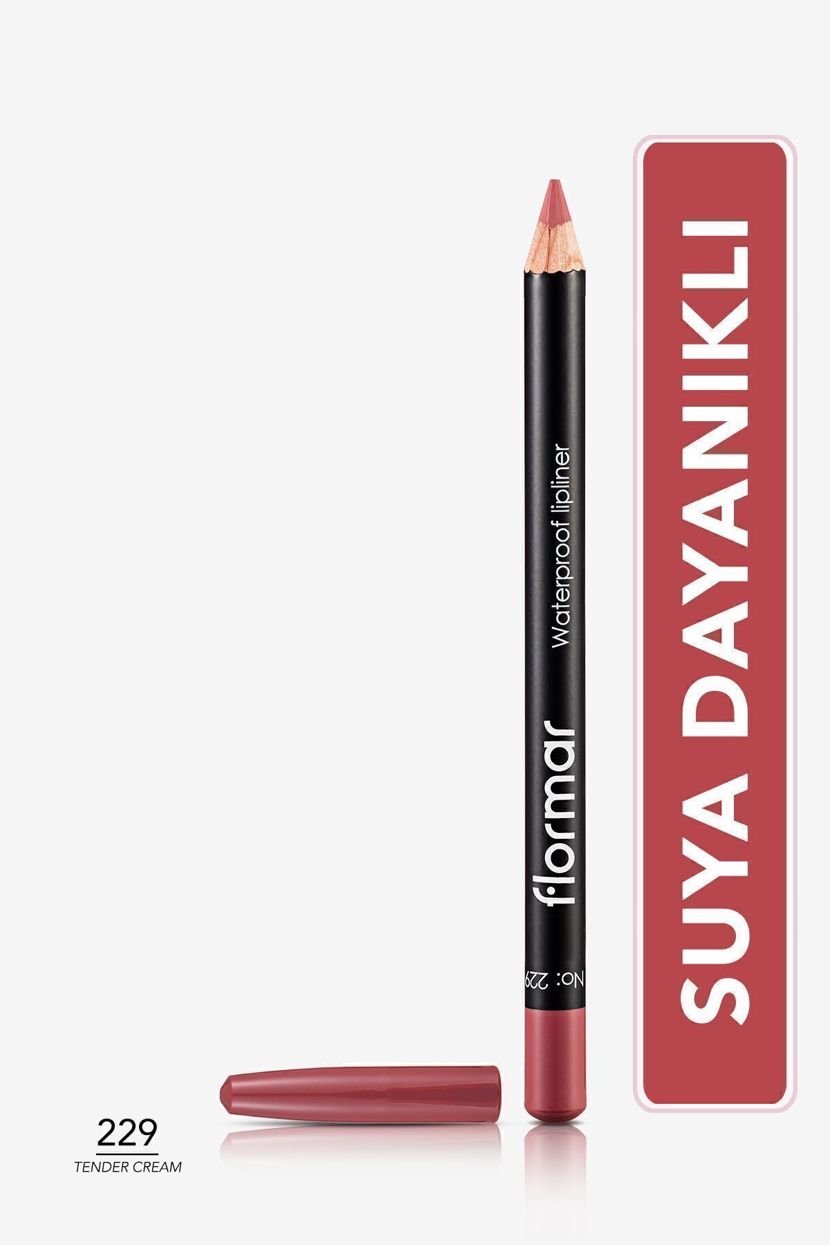 Suya Dayanıklı Dudak Kalemi (PEMBE) - Waterproof Lipliner - 229 Tender Cream - 8690604111299