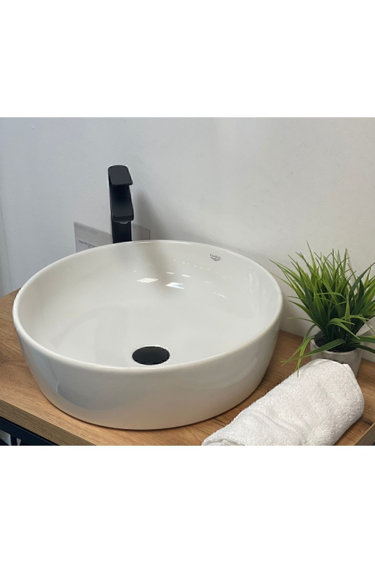 Turkuaz Cerastyle One Lavabo 46 Cm Yuvarlak Çanak Tezgah Üstü