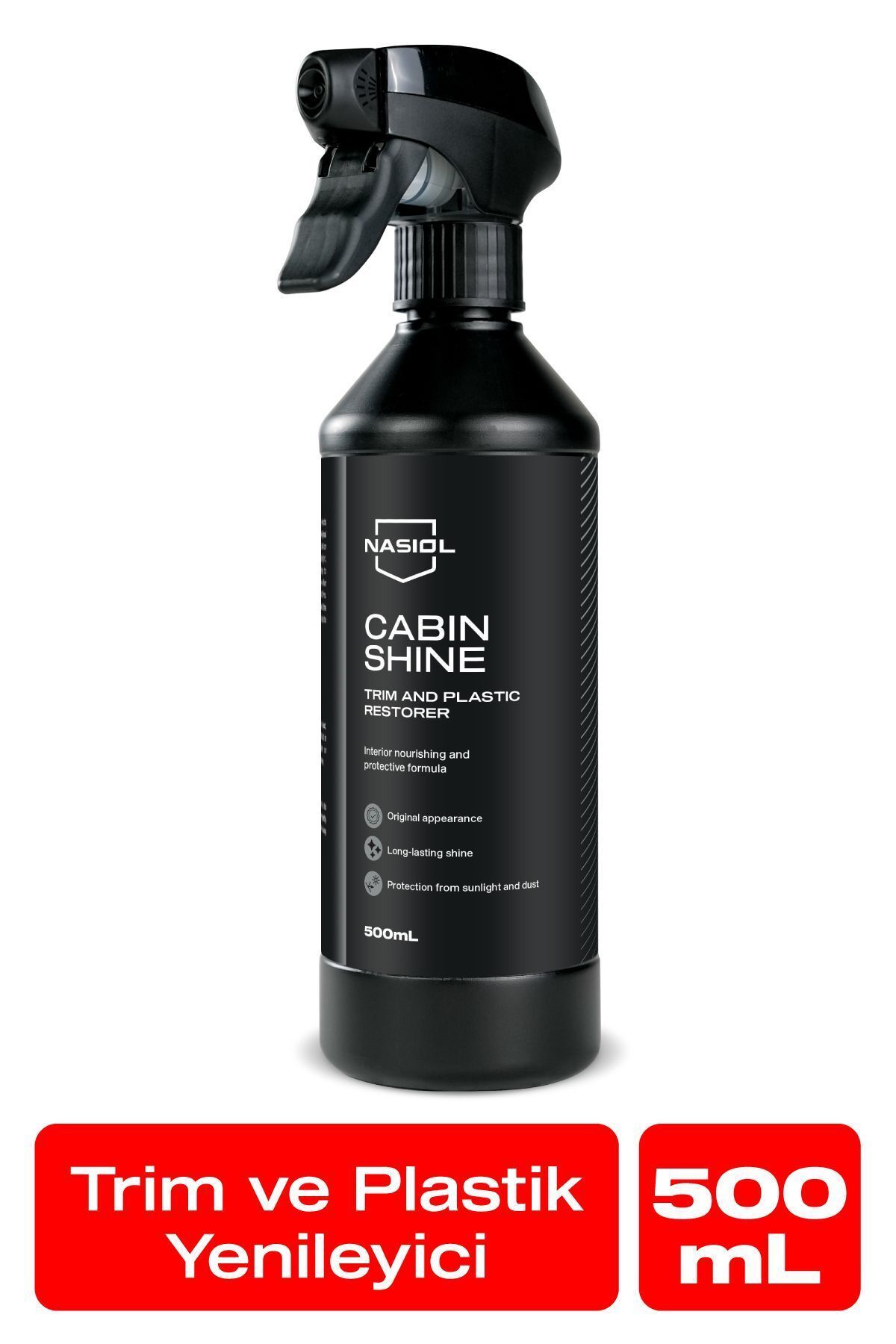 Cabinshine Trim ve Plastik Korucuyu/Yenileyici-500ml-Plastik Yüzey,Torpido Parlatıcı Bakımı