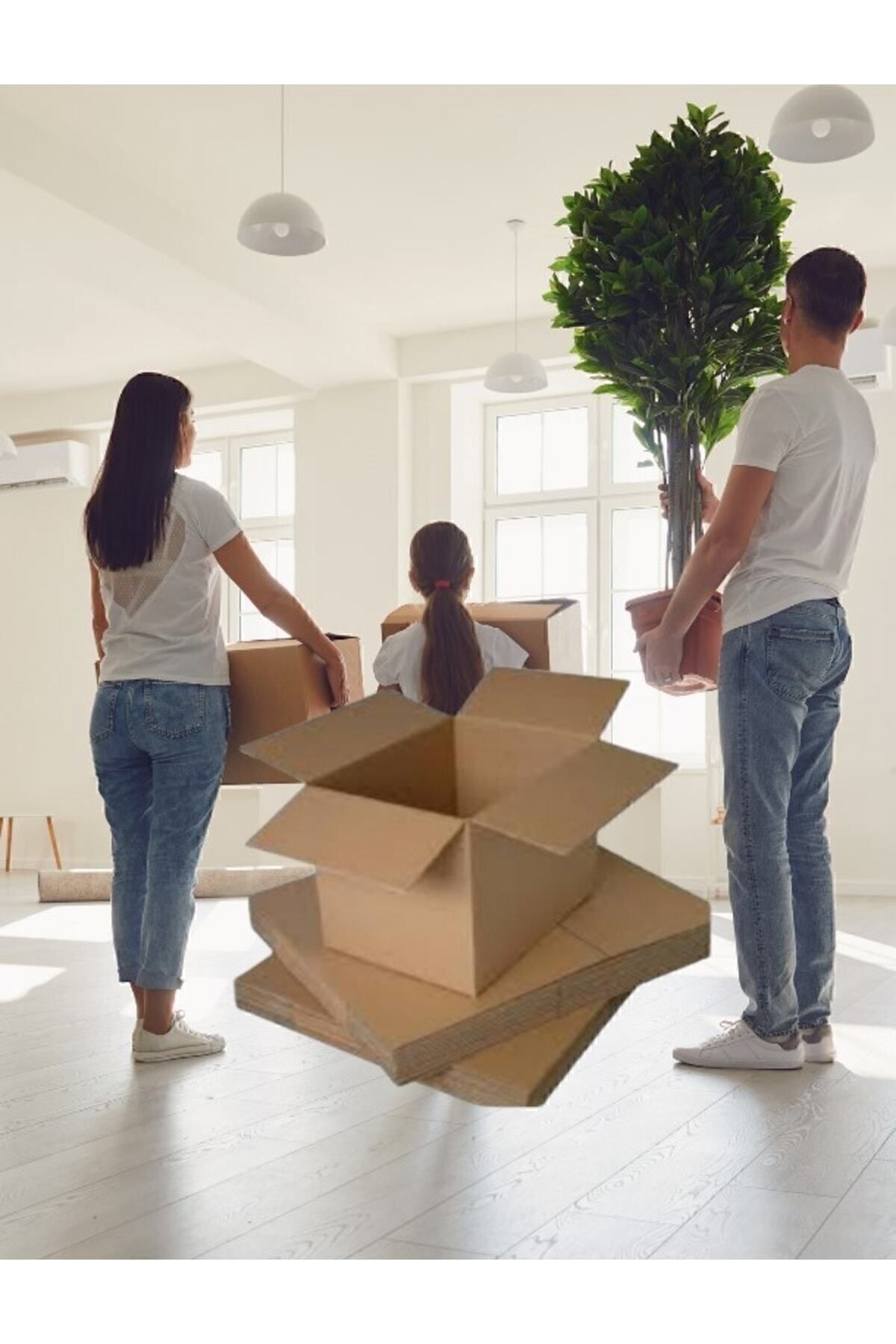 60x40x30 10 Adet Taşıma Kolisi Çift Oluklu Boş Koli, Taşınma Kolisi