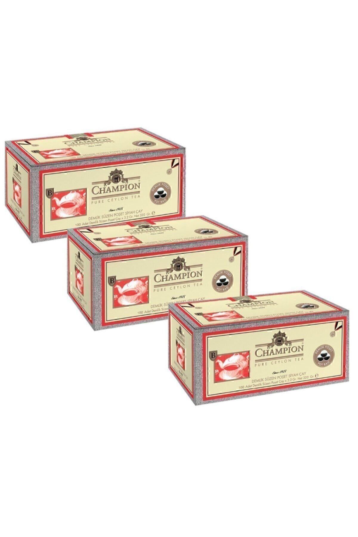 Demlik Poşet 100 X 3,2 gram * 3 Adet Siyah Çay