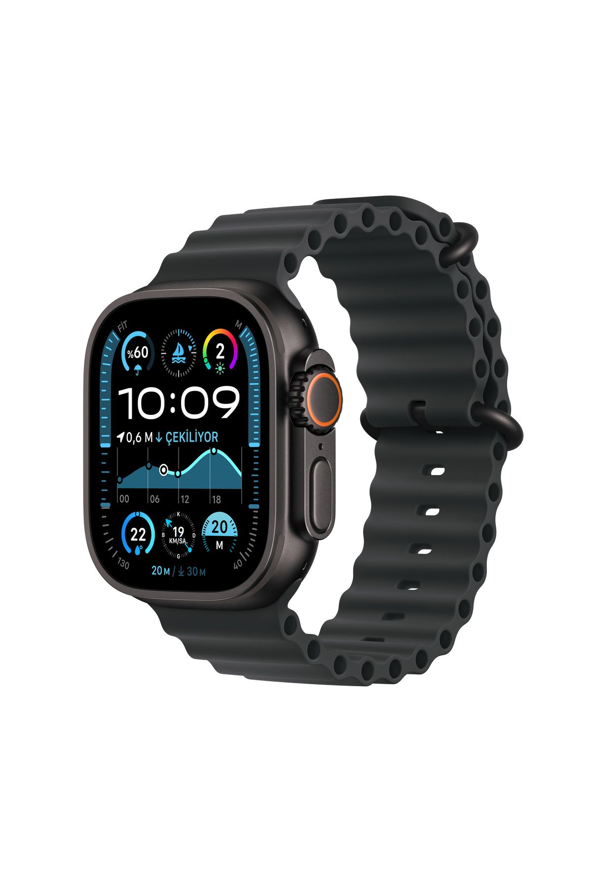 Watch Ultra 2 GPS + Cellular 49mm Siyah Titanyum Kasa + Siyah Ocean Kordon