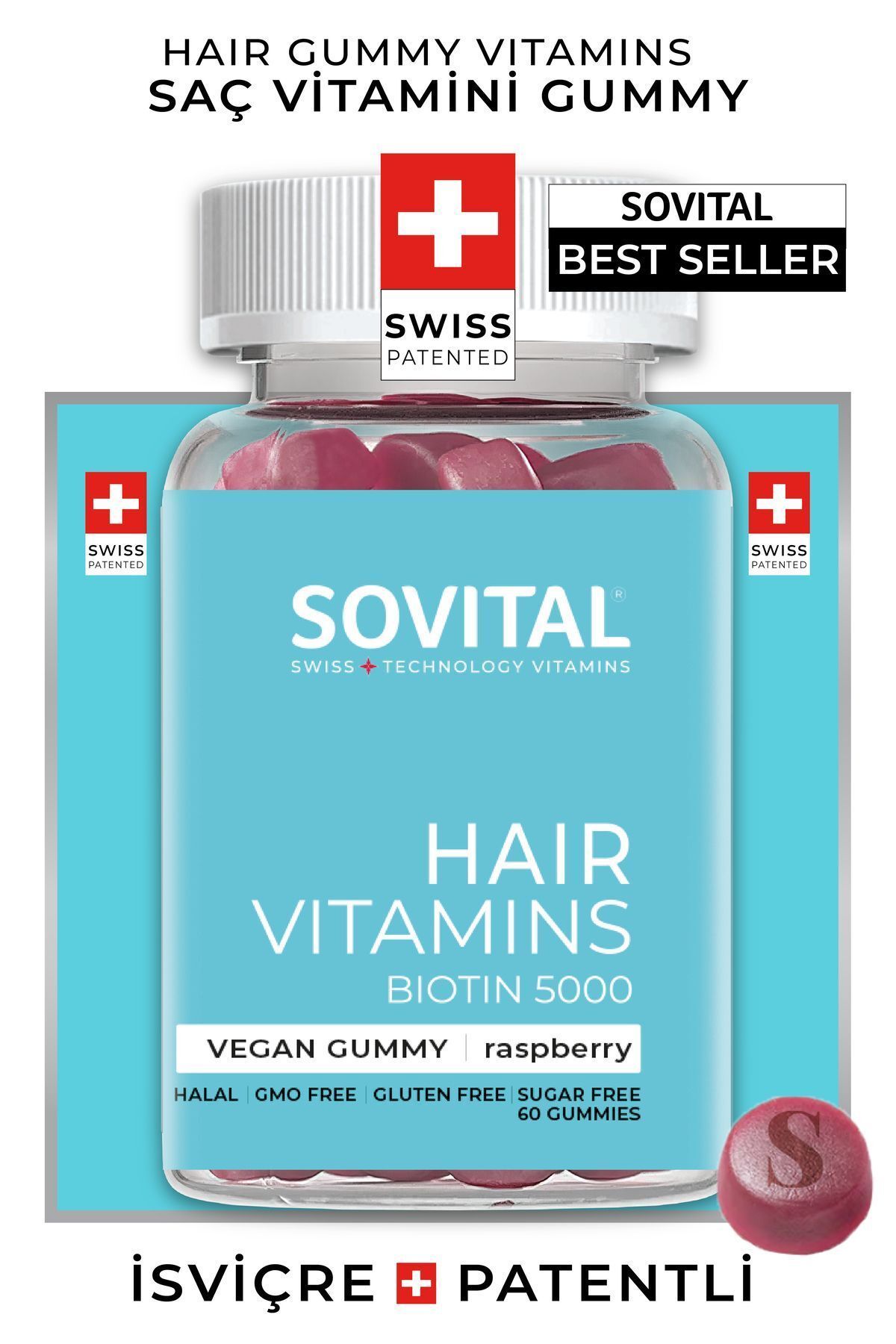 Hair Isviçre Patentli Saç Vitamini - 60 Gummy