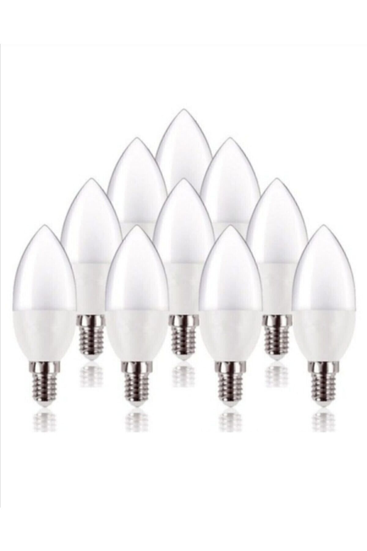 Led Mum Ampul 7 Watt 10 Adet Beyaz Işık E 14 Ince Duy