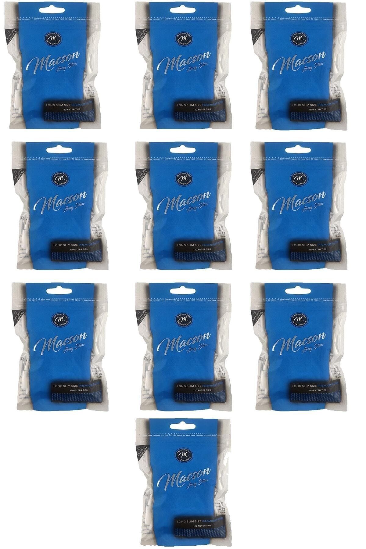 Mascon Long Slim Premium Tutun Filtresi,sünger Ağızlık Zıvana 6mm 10 Paket (HAFİF MENTOLLÜ)