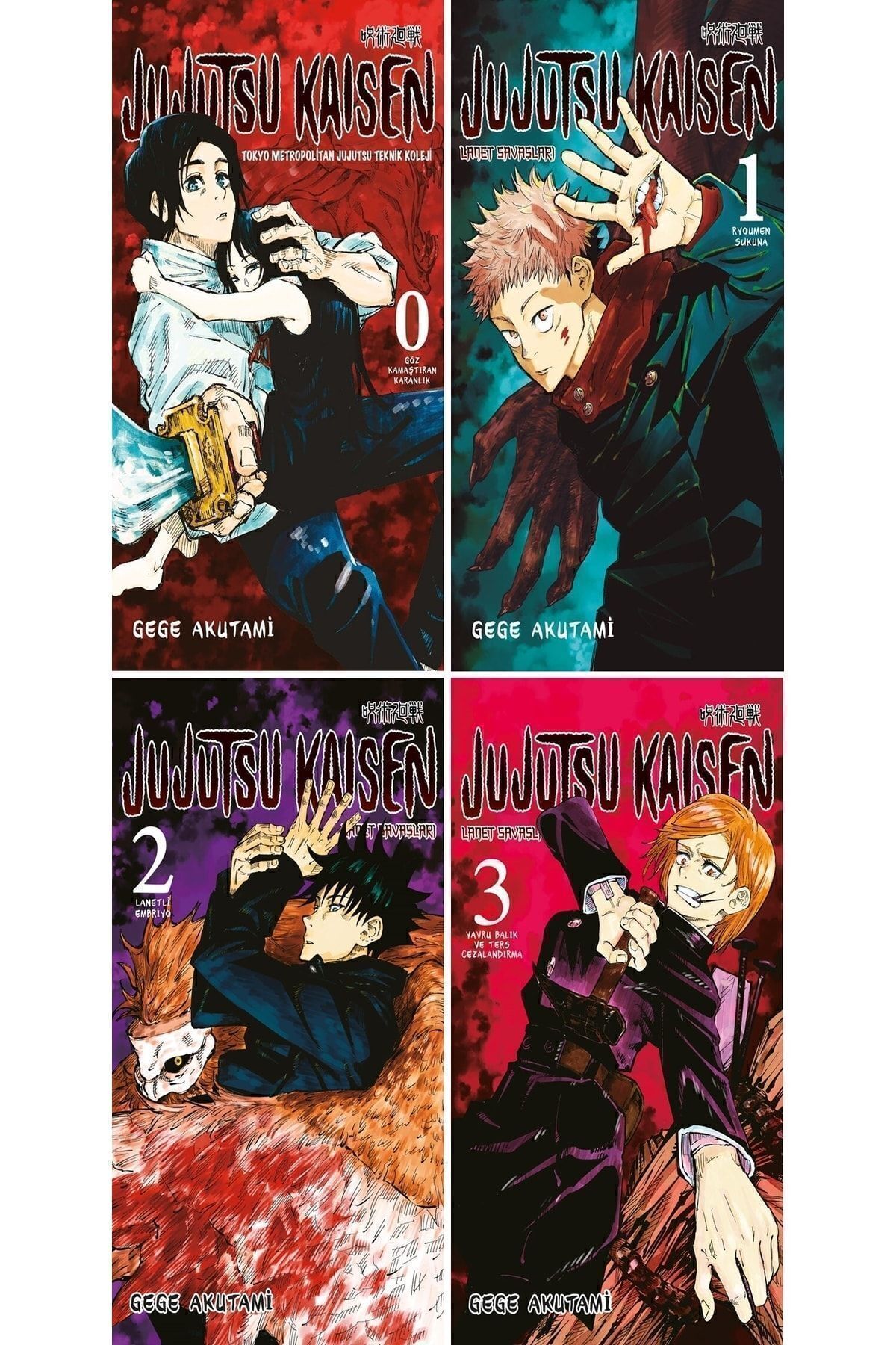 Jujutsu Kaisen 0-1-2-3. Ciltler Manga Seti - Gege Akutami