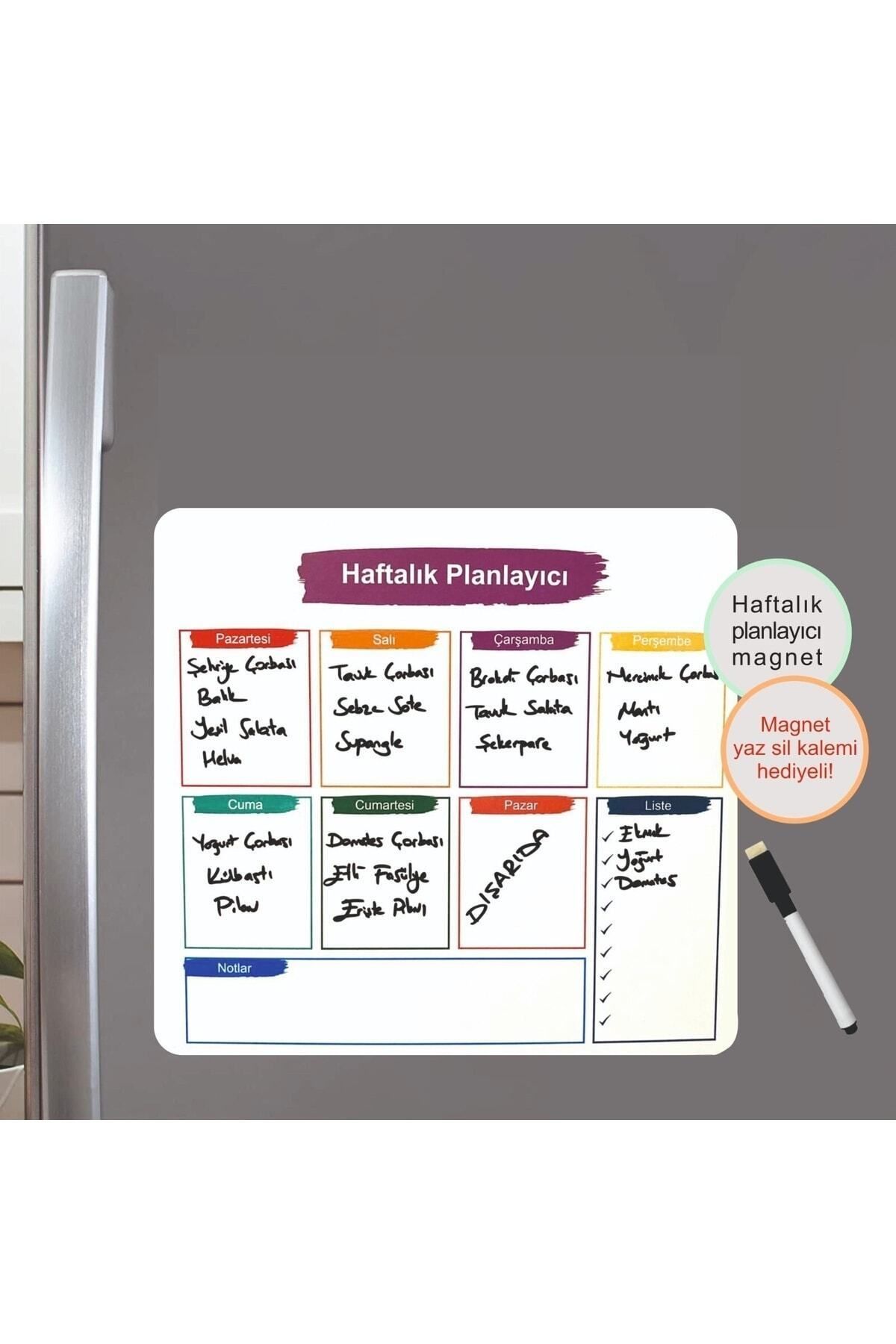Haftalık Magnet Planlayıcı 33x31 Cm Haftalık Planlayıcı