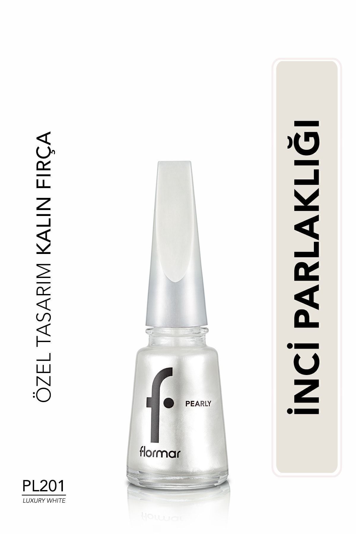 Sedefli Parlak Oje (Beyaz) - Pearly Nail Enamel - PL201 Luxury White - 8682536035422