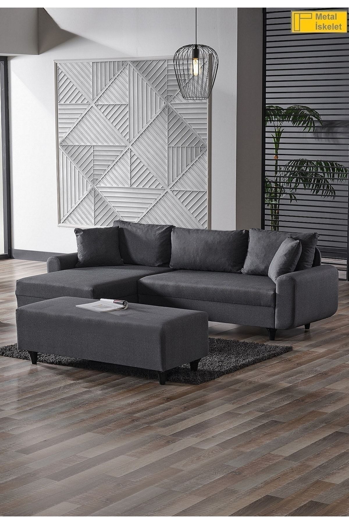 Corner Flavia Köşe Takımı Puflu