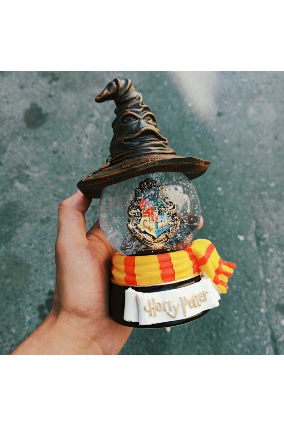 Harry Potter Seçmen Şapka Işıklı Müzikli Büyük Kar Küresi