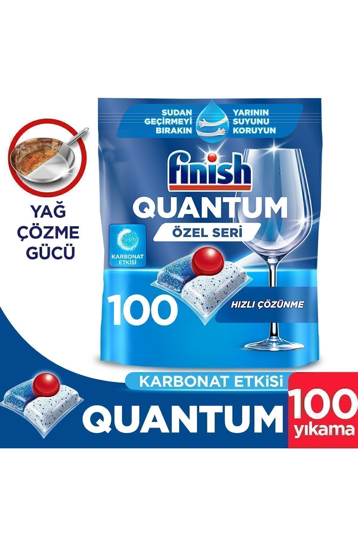 Quantum Özel Seri Bulaşık Makinesi Deterjanı  Kapsül Tablet 100 Adet